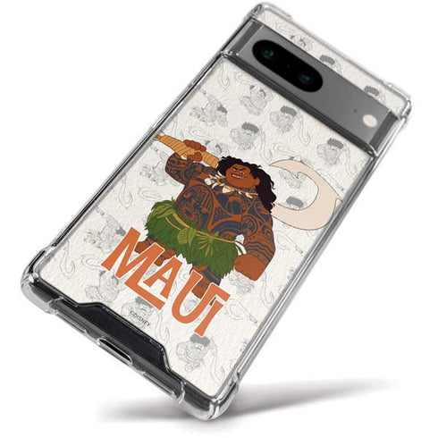Disney Princess Moana Maui Pattern Google Pixel 8 Clear Case